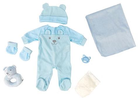 Tiny Treasures Outfit - Blue Layette