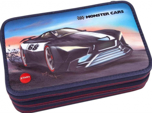 TM Monster Car Pencil Case Triple + LED