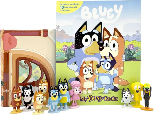 Bluey Storybook, 10 Figurines & Playmat