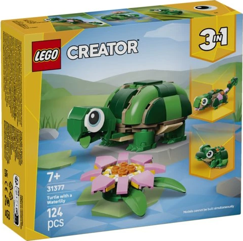 31377 - Turtle With A Water Lily Flower (3-in-1)