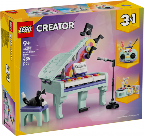 31392 - Music Decor Piano with Cat (3-in-1)